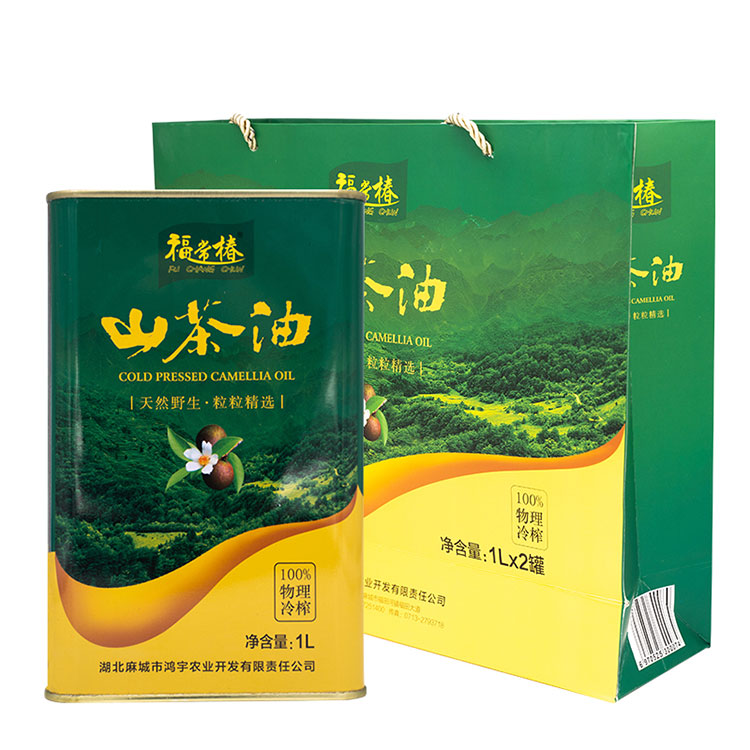 臺灣福常椿山茶油禮盒裝1Lx2